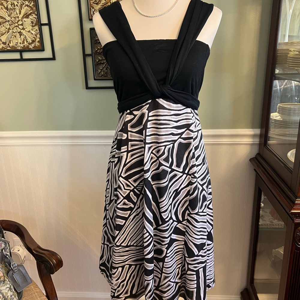 Black and White Zebra Print Dress